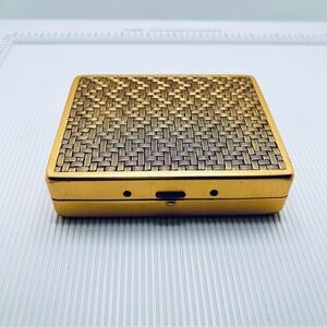 Gold Basket Woven Pattern Metal Case